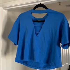 Women’s blue crop top
